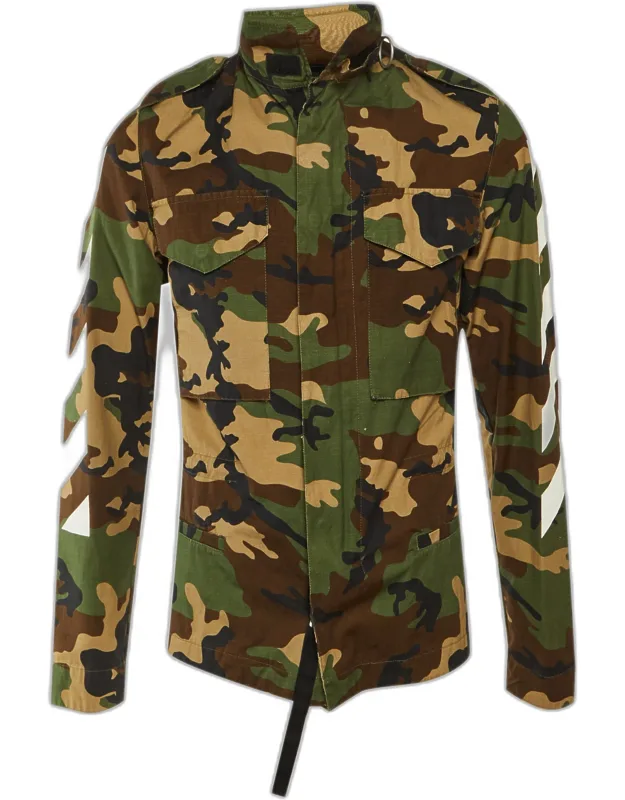 Camo Print Cotton Hooded Field Jacket