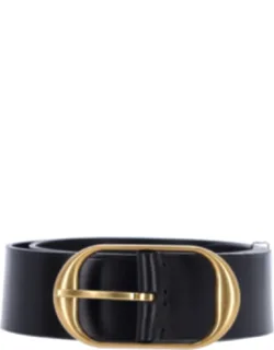 "nili Belt With Gold Metal Buckle"