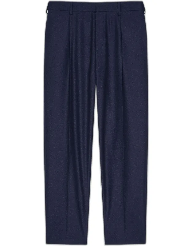 Relaxed Wool-blend Trousers