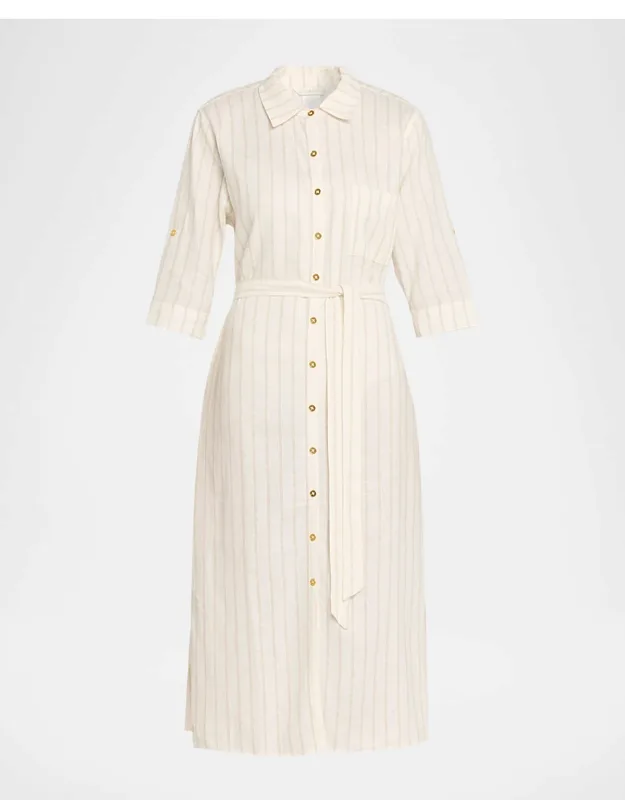 Striped Midi Shirtdress