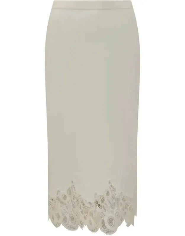 Skirt With Lace Hemline