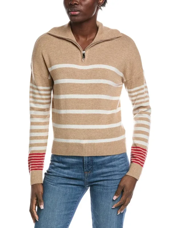 1/4-zip Wool & Cashmere-blend Polo Sweater