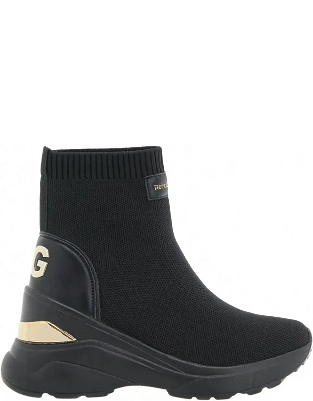 High Wedge Slip-on Booties