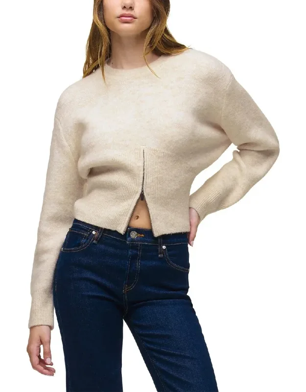 Lizbeth Front Zip Wool-blend Sweater