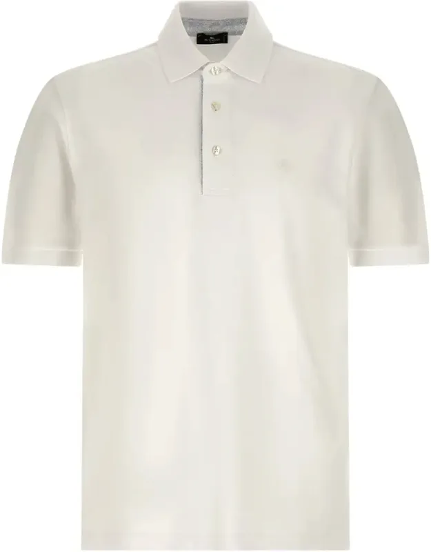 'pegaso Polo Shirt With Floral Print Lining'