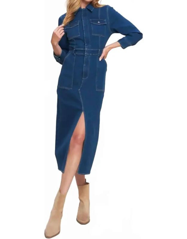 Denim Midi Dress