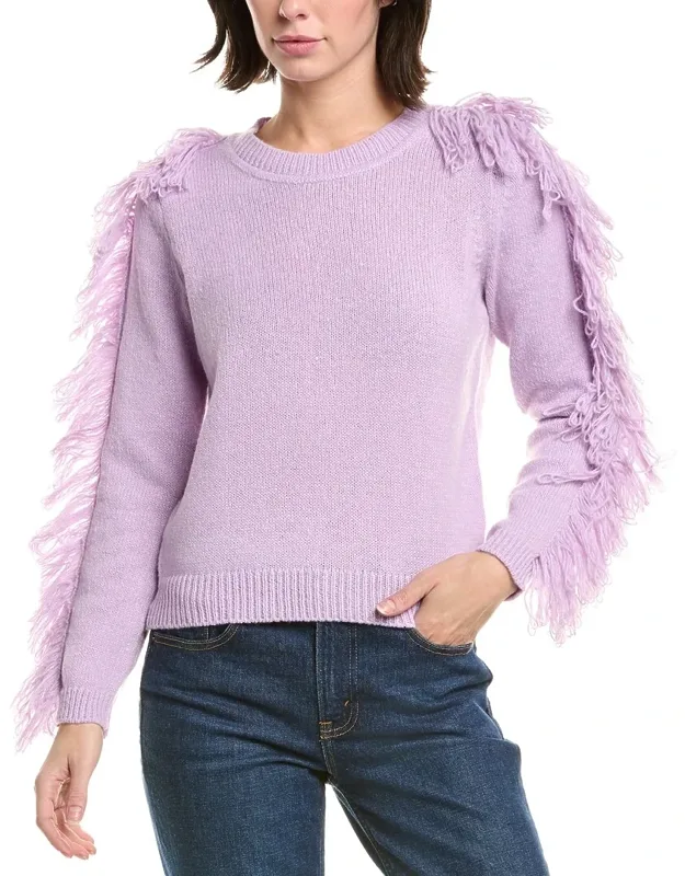 Fringe Sleeve Pullover