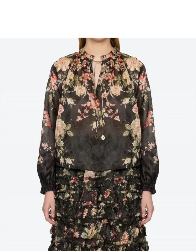Jolie Print Long Sleeve Top