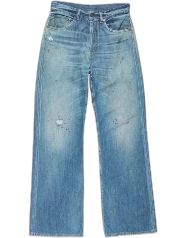 _acne Studios Jeans Mid Blue Trafalgar_