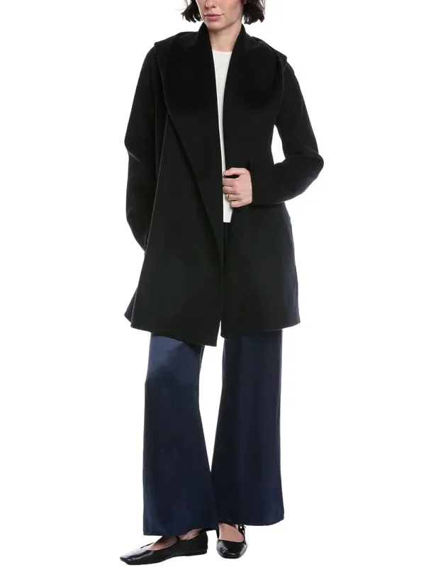 Wool-blend Hooded Coat