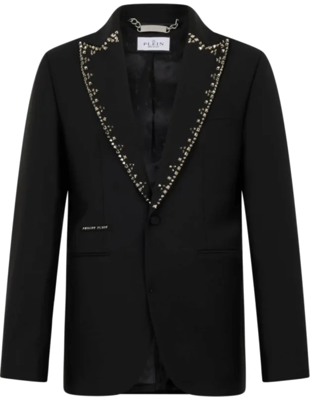 Blazer With Lapel Studs