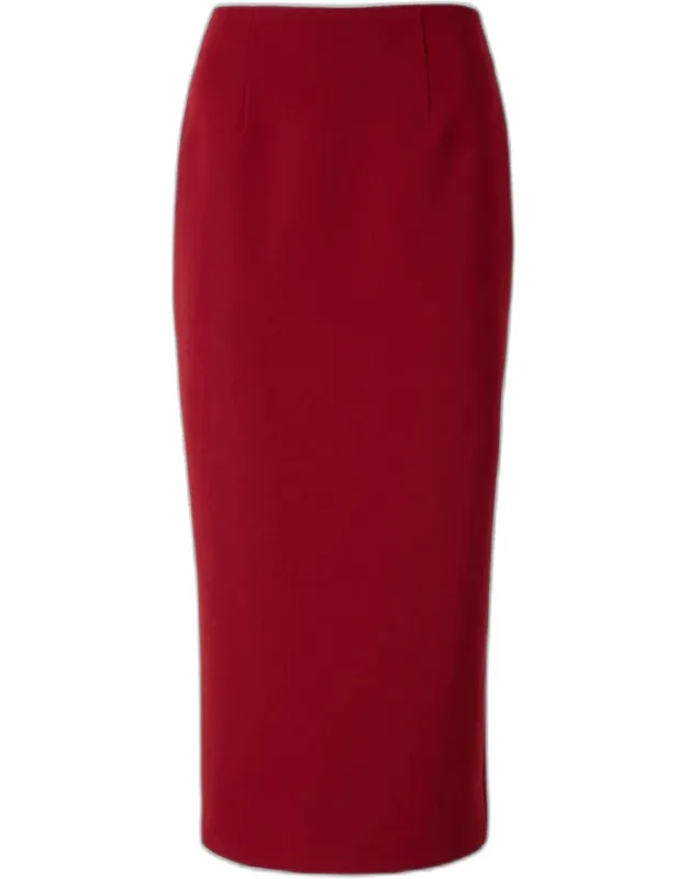 Crepe Midi Skirt