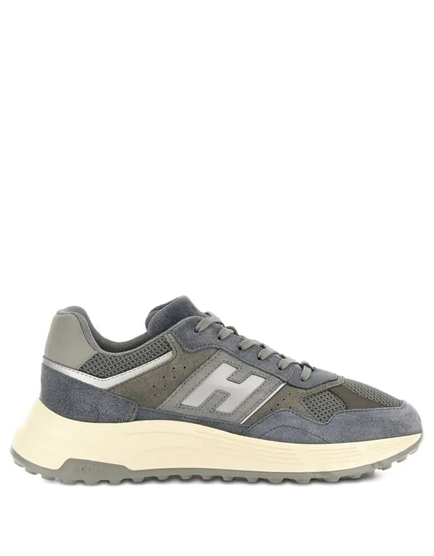 Hyperlight Leather And Mesh Sneakers