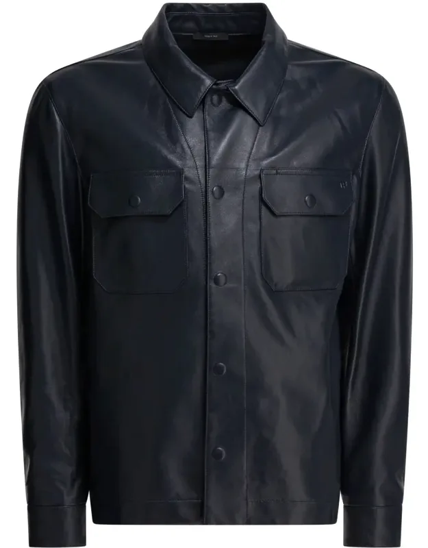 Leather Overshirt Jacket