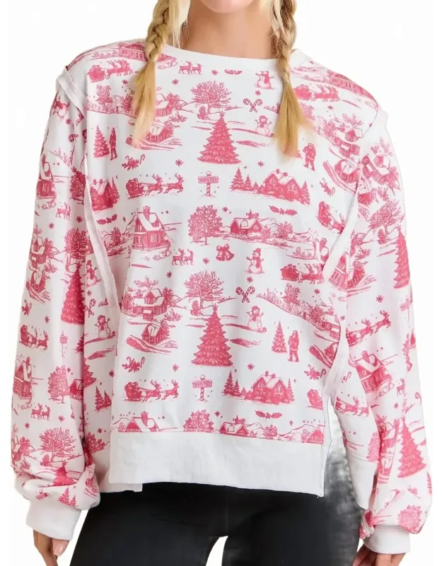 Holiday Toile Top