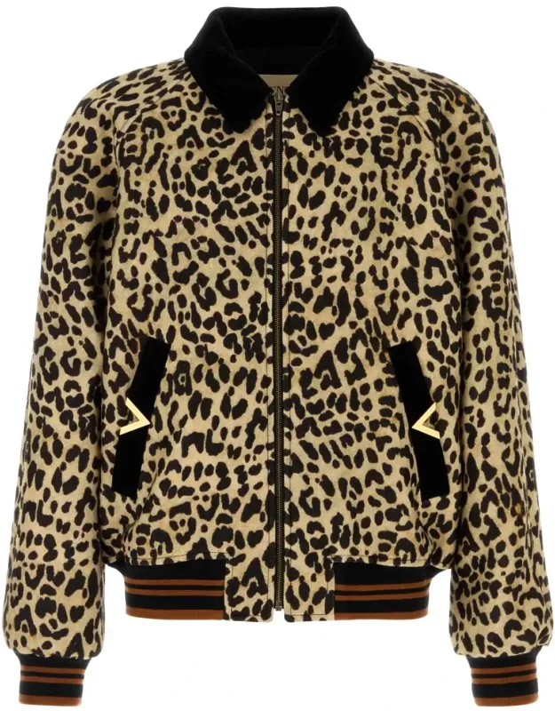 Printed Wool Bomber Jacket