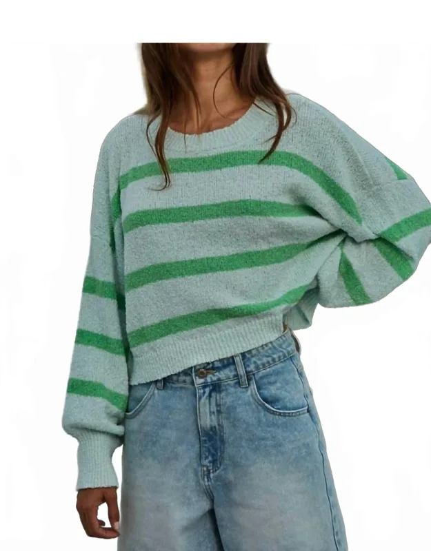 Striped Crewneck Long Sleeve Top