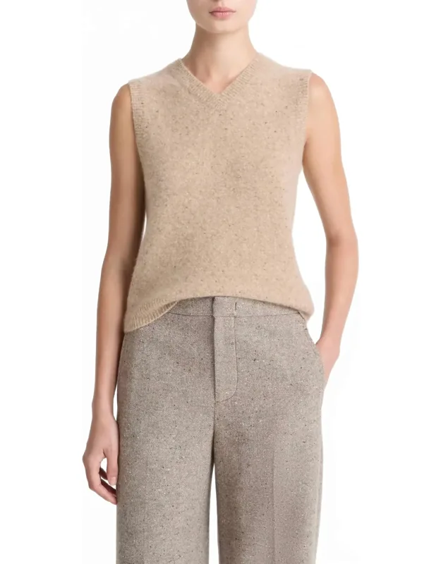 Donegal Plush Cashmere Sweater Vest