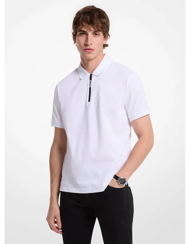 Zip-up Polo Shirt