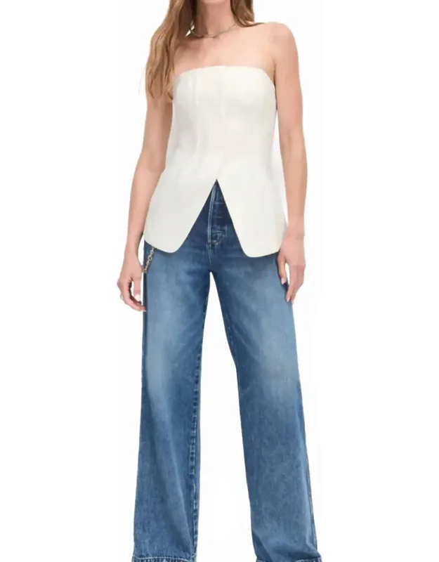 Missed Your Chance Strapless Bustier Top