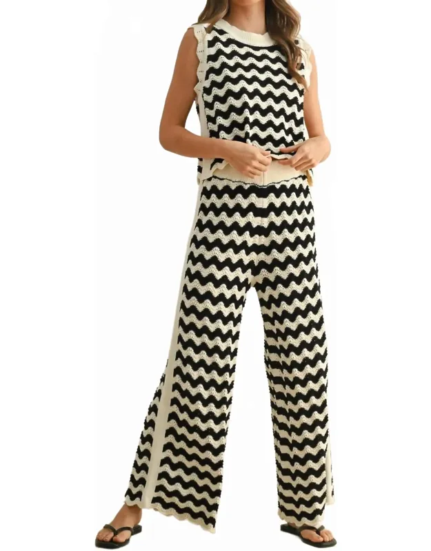Combo Crochet Knitted Pants