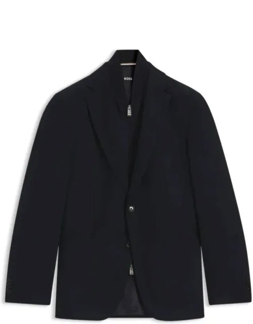 Slim-fit Jacket With Integrated Zip-up Vest
