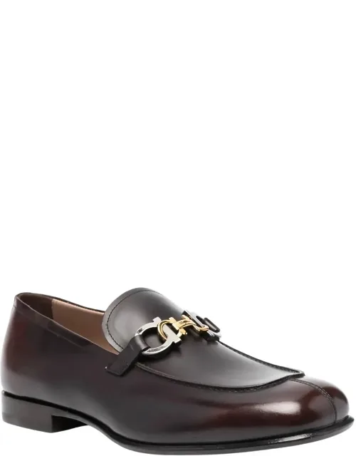 Gancini Square Toe Loafers