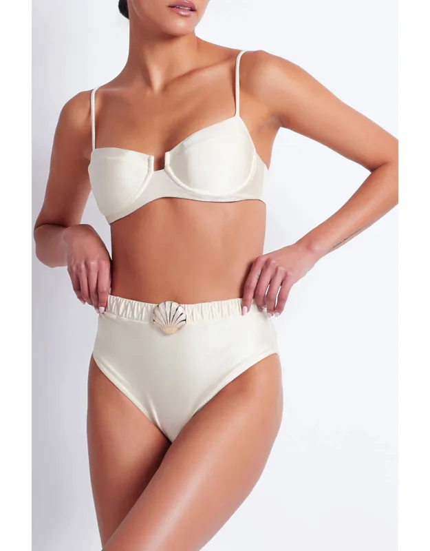 Seashell High Cut Bikini Bottom