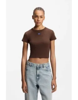 Logo-badge Slim-fit T-shirt In Stretch Cotton
