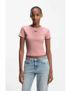 Logo-badge Slim-fit T-shirt In Stretch Cotton