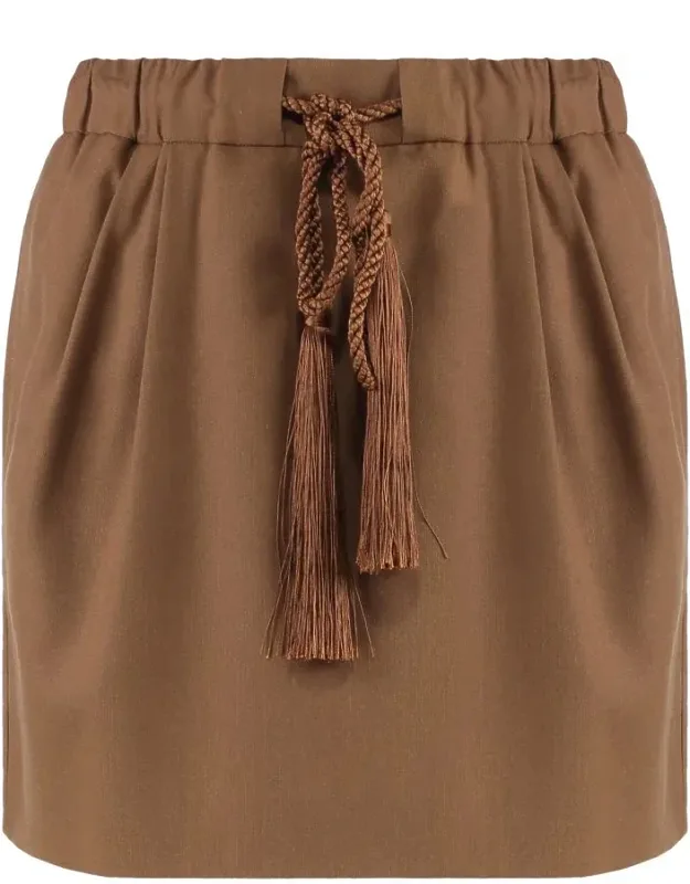 Wool Blend Mini Skirt