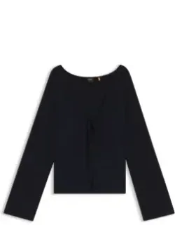 Knitted Cardigan With Tie Closure
