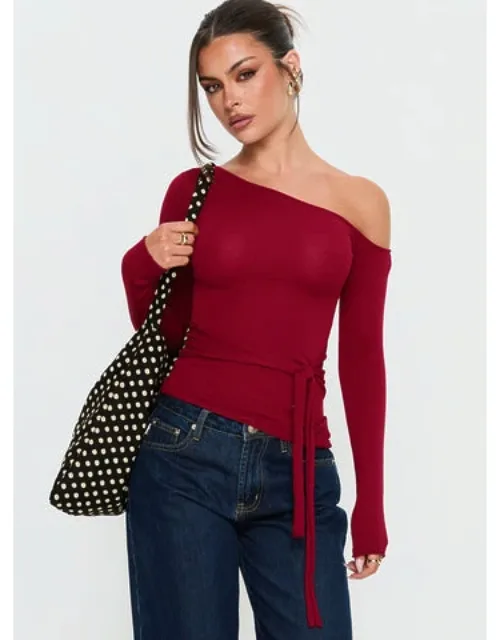 Kastor One Shoulder Long Sleeve Top