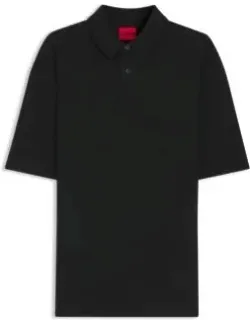 Waffle-structured Polo Shirt In Cotton