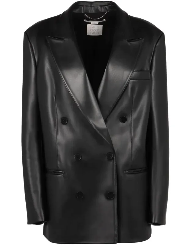 Vegan Leather Blazer