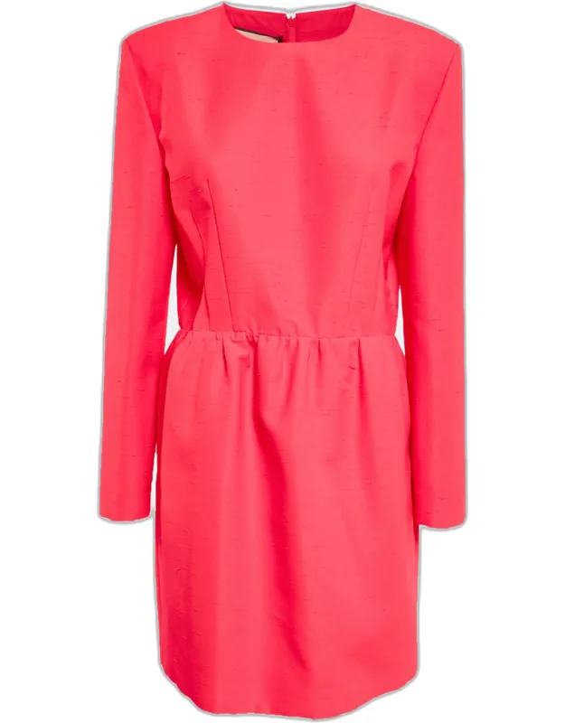 Textured Crepe Mini Dress