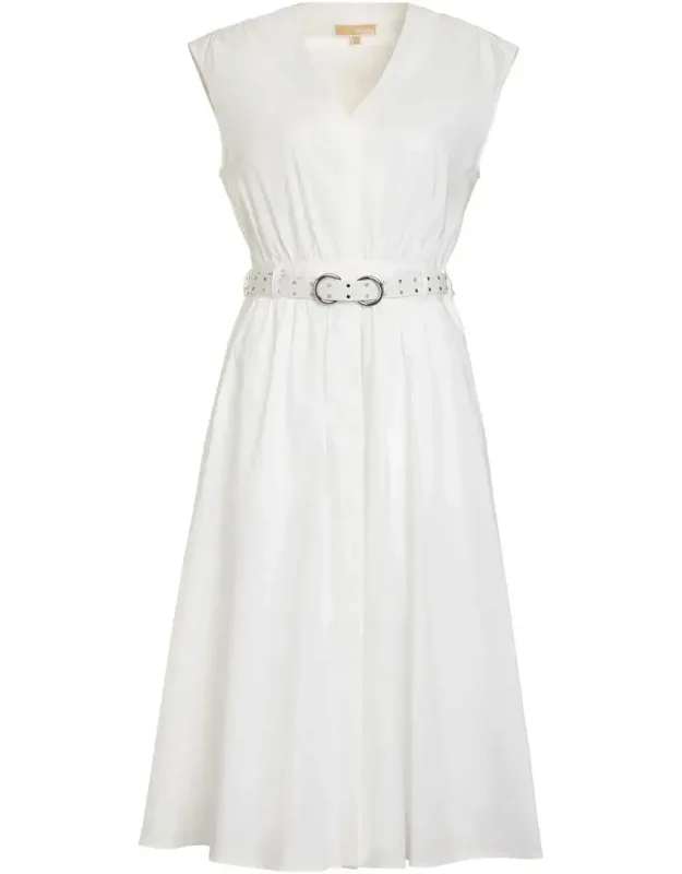 Belted Cotton Dress