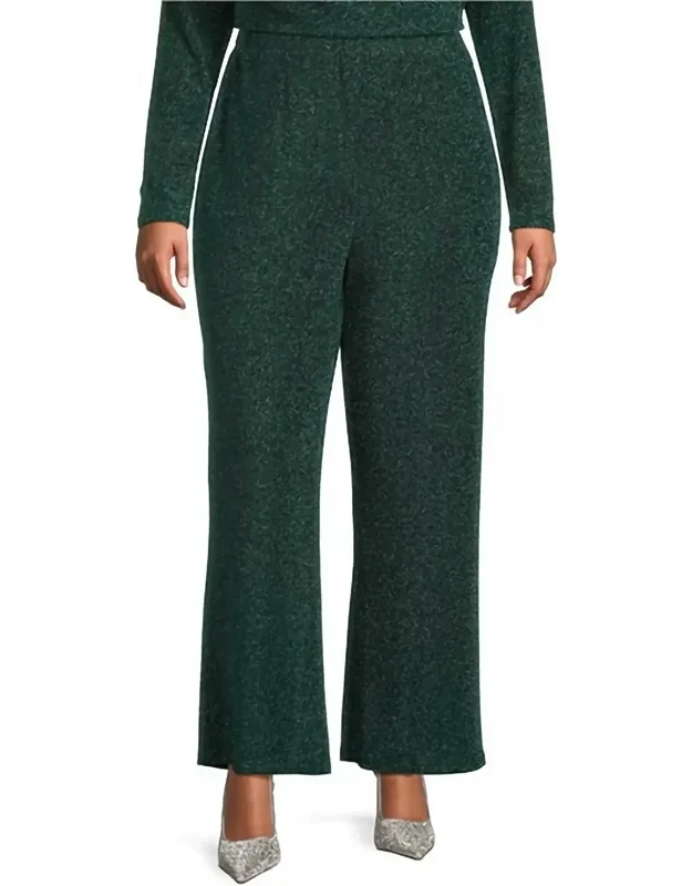 Metallic Lurex High Waist Wide Leg Pants