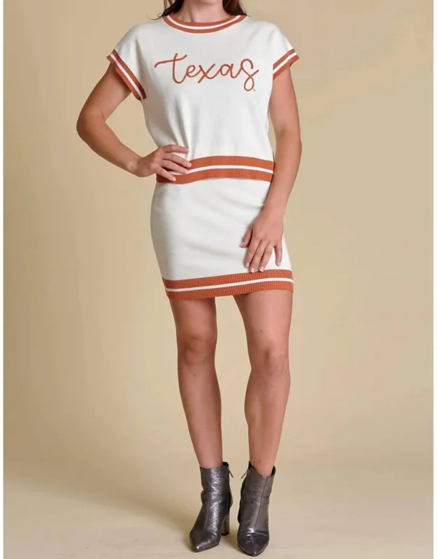 Texas Embroidered Varsity Sweater