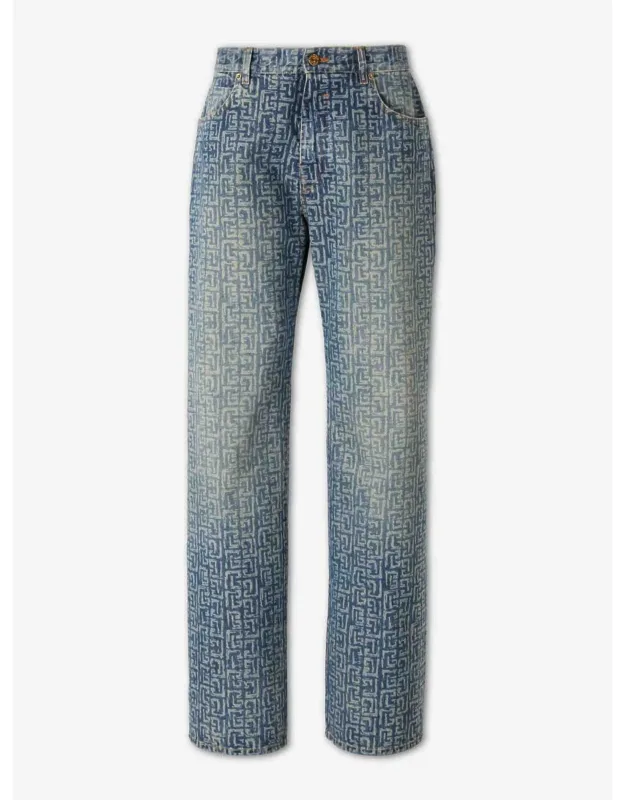 Monogram Straight Leg Jeans