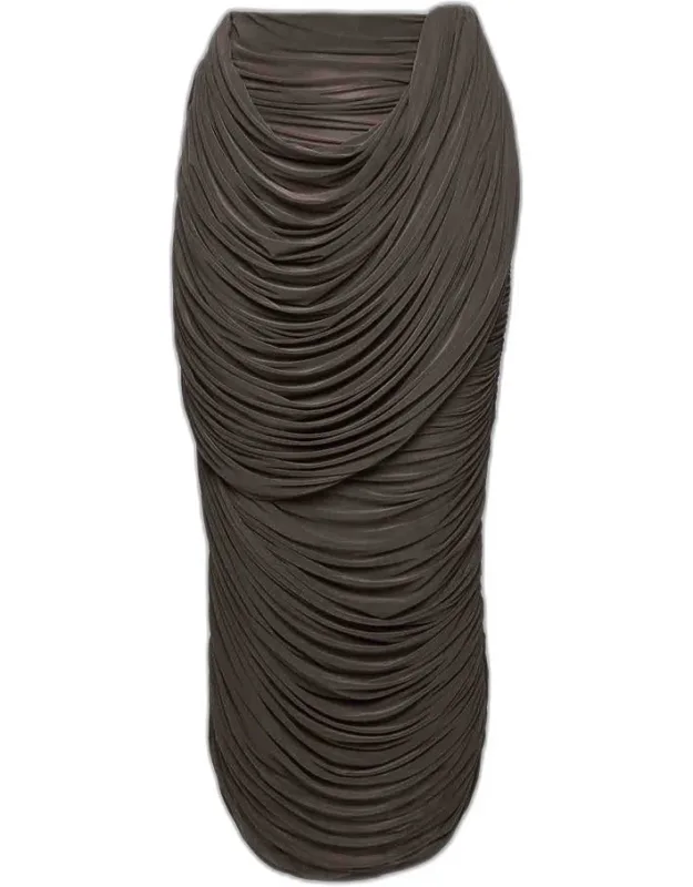 Draped Midi Skirt