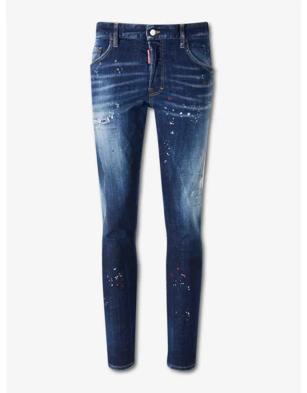 Skater Jeans - Straight Fit, Distressed Details