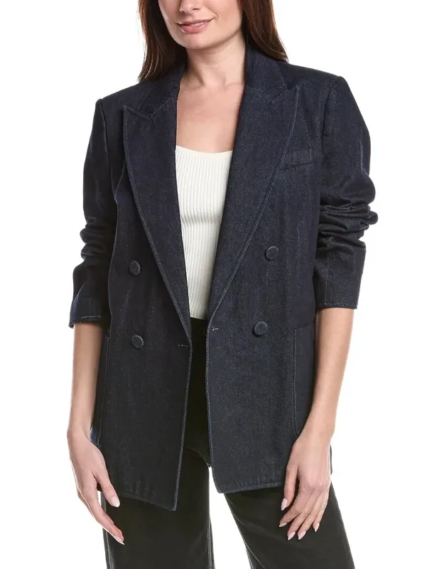 Maya Double-breasted Denim Blazer