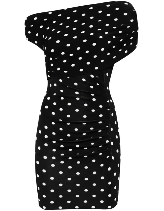 Self-portrait One-shoulder Ruched Dress