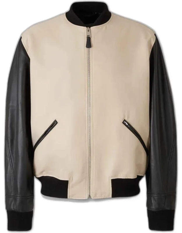 Leather Bomber Jacket