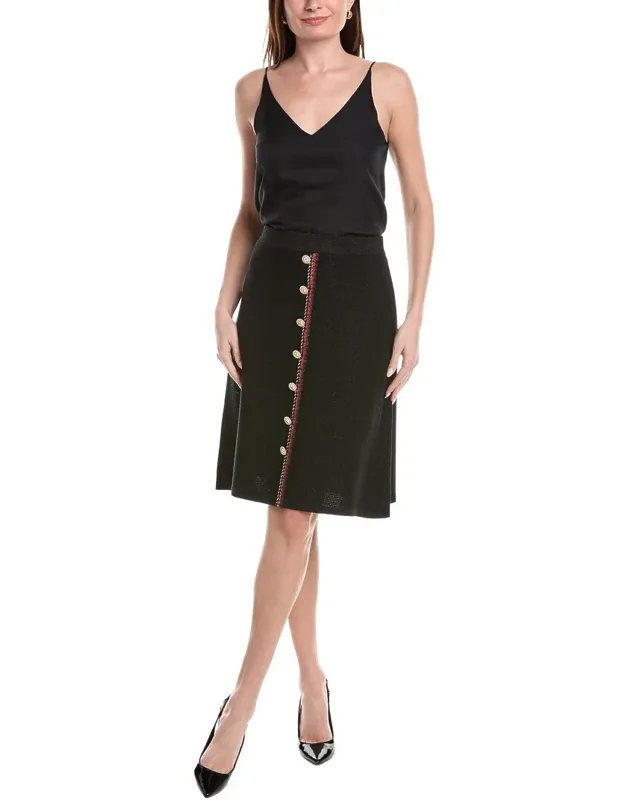Pique Pull-on A-line Skirt