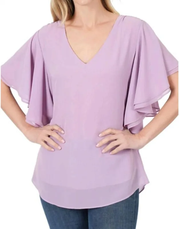 Woven Double Layer Chiffon Top