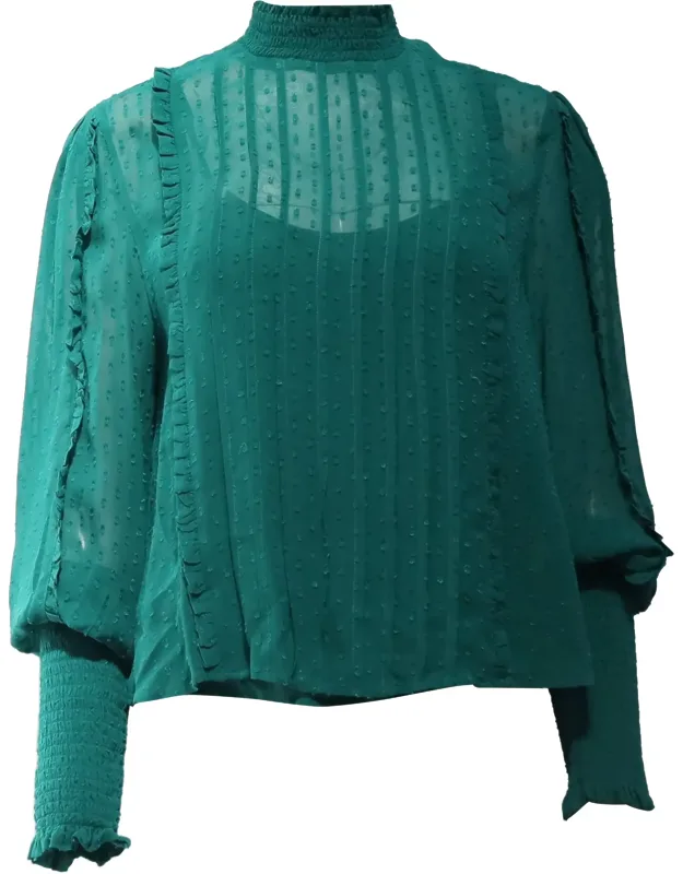Ruffled Long Sleeve Blouse