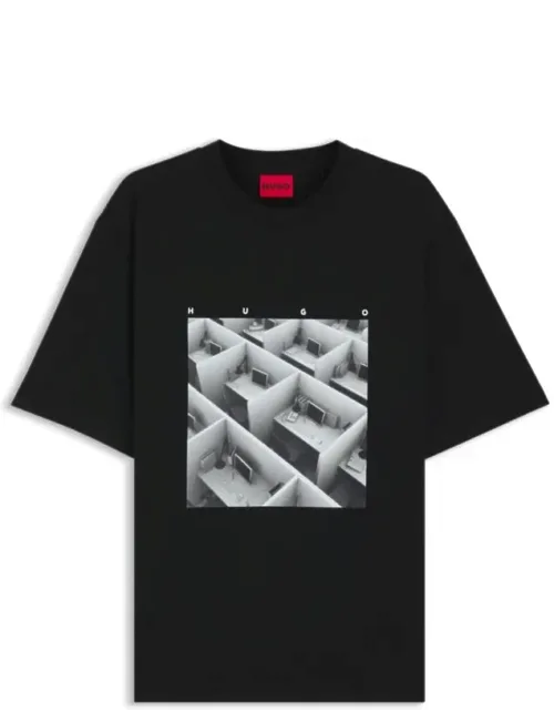 Printed-artwork T-shirt In Soft Cotton