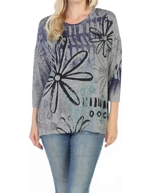 Delilah Burnout High Low Top